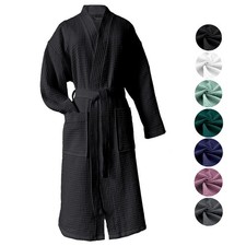 heimtexland ® Reisebademantel Waffelpique Bademantel Saunamantel Oekotex Typ881