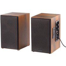 auvisio Aktives Stereo-Regallautsprecher-Set im Holz-Gehäuse mit Bluetooth