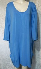 MIA MODA HELLBLAU TASCHEN STRETCH TUNIKA SHIRT Gr. 54 56