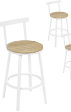 2x Barhocker Küchenhocker Kücheninsel, Barstuhl rund, Tresenhocker hb431hei-2