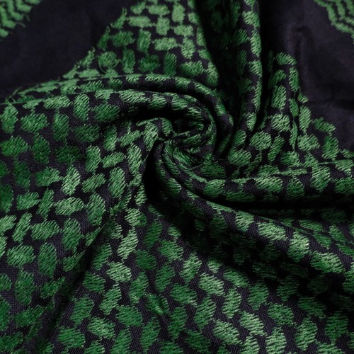 Traditional green black - black, kufiya