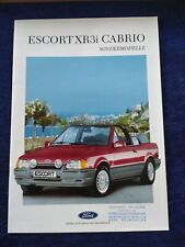 Ford Escort XR3i Cabrio Prospekt 9.1989   mit Cabrio BB