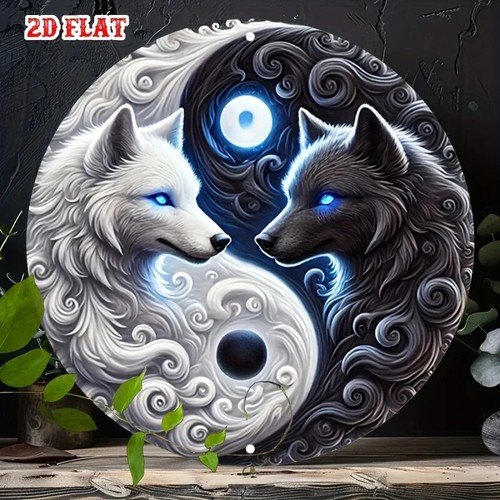 Wolf yin yang paar weiß - yin,