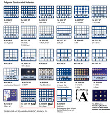 Münzen Tableau Einsätze Münztableau für Kassetten/Koffer Einteilungen AUSWÄHLEN