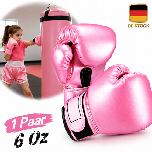 Kinder boxhandschuhe rosa - 6,