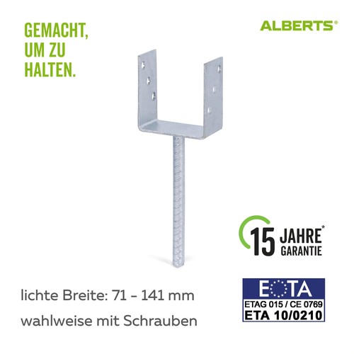 Alberts pfostenträger - alberts, u-pfostenträger