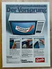Graetz Farbfernseher Fernseher Original 1971 Vintage Advert Werbung Reklame