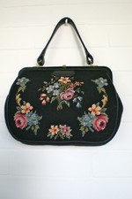 Handtasche Petit Point Stickerei Handarbeit