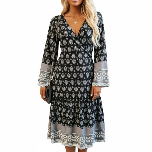 Kleid damen maxikleid - kleid,