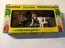 Timpo Toys-Steckfiguren  Cowboy zu Pferd Set -im orginal Karton  -schön