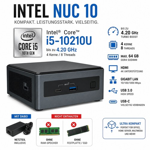 Intel nuc10i5fnk mini pc - nuc10i5fnk, mini-pc