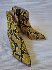 MEGA Konstantin Starke - Stiefelette - Reptil/Schlange - schwarz, gelb - Gr. 38