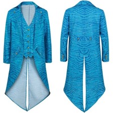 Cosplay Avatar 2 The Way of Water Jack Smoking Jacke Bankett Mantel Lange Blau