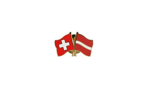 Schweiz lettland flaggen pin - -,