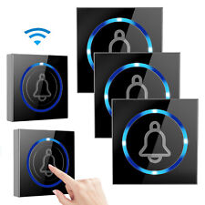 LED Funkklingel Türklingel Funk Set Haustür Plug-in Doorbell Klingel 38 Melodien