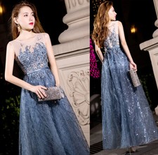 NEU Abend formell Party Ballkleid Brautjungfer Show Gastgeber Paillettenkleid