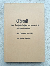 MINDEN : Chronik des Dorfes Hahlen, Plattdeutsches Dorfwörterbuch, 2 Bände, 1939