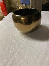 Kugelvase keramik goldbraun - keramik,,
