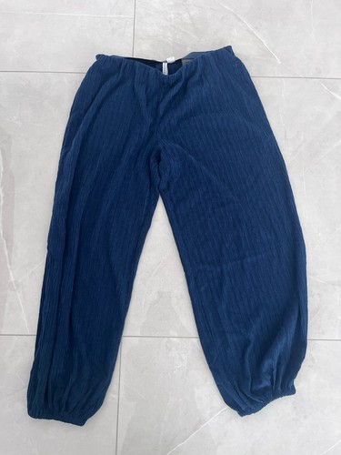 Damen hose blau plissee - h&m,