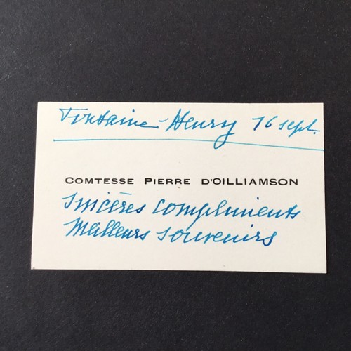 Comtesse oilliamson - comtesse, d’oilliamson
