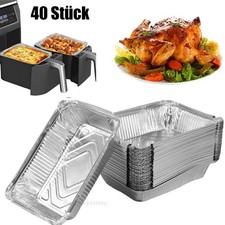 40x Alu-Tropfschalen Vorteilspack Grillschale Aluschalen BBQ Zubehör 21*14*4cm