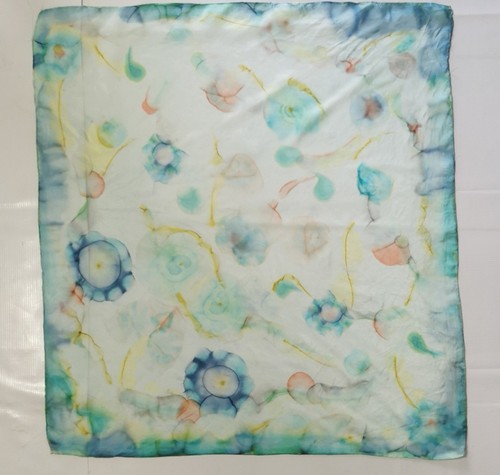 Vintage seidentuch silk scarf - silk,