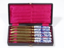 6x antikes Obstmesser-Set