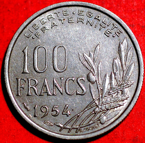 Frankreich 100 francs 1954 - francs,