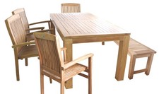 6-tlg. Teakholz Garnitur