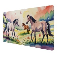 Pferde mit Schmetterlingen