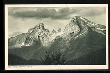 Die Watzmann Sage, Berg mit Gesicht / Berggesichter Watzmann, Ansichtskarte 