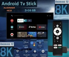 2025 Android 12 Tv Stick Box 8K Wifi6 BT-Sprachfernbedienung YouTube + Apps