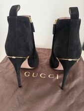 Wildlederstiefeletten Gucci Gr.38.5 Schwarz( Neu)+ staubbeutel gucci Ohne Karton