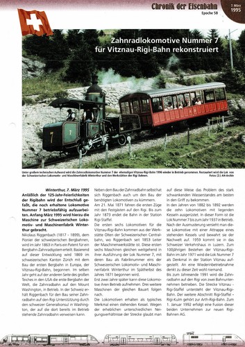 Zahnradlokomotive nummer - nummer, 7