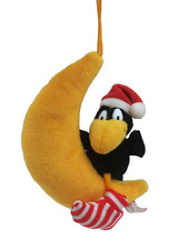 NICI / Esslinger DER KLEINE RABE SOCKE im Mond 13 cm Weihnachten Anhänger Plüsch