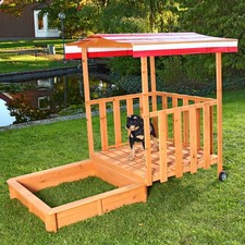 HOLZ SANDKASTEN SPIELHAUS