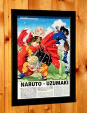 Naruto Uzumaki Anime Manga Old Promo Poster / Ad Art Artwork Framed