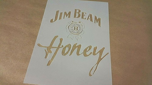 Jim beam honey schablone - a4,