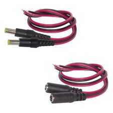 2er-Packs DC-Anschlusskabel mit Hohlstecker/-Kupplung 2,1/5,5mm, 30 oder 100cm