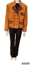 Leather Sound Leder Wildleder Janker Trachten Jacke Gr. 38 Hirsch Knöpfe