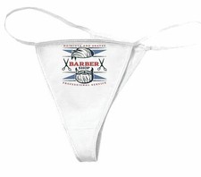 Damen String Tanga BARBER SHOP - FRISEUR FRISEUSE BART VOLLBART - FRISEURSALON