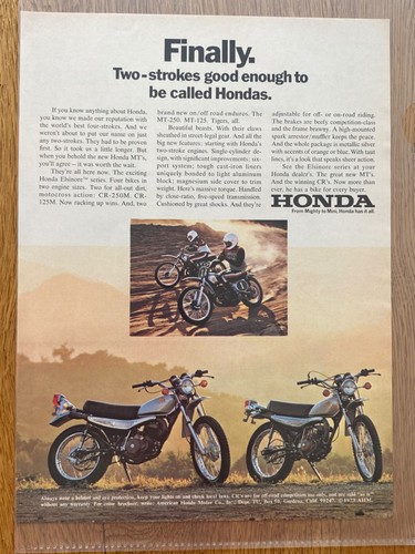 Honda enduro 250 125 - honda, cr-250