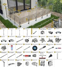 Edelstahl U Glasgeländer