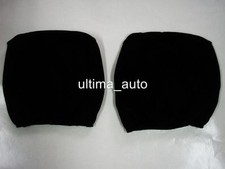 Black seat headrest cover - black,
