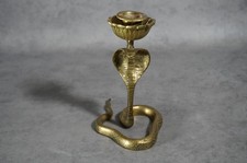 Messing Kerzenhalter Kerzenständer Schlange Cobra 16cm