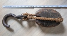 antiker Schiffsblock, Talje; maritim, vintage