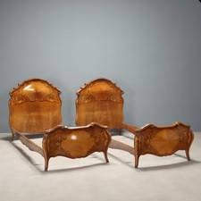 Antike Einzelbetten Barockstil Holz Italien des XX Jhs Originell