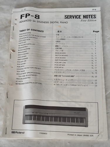 Roland advanced sa - fp-8,