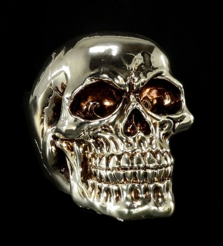 Totenkopf figur silberfarben - totenkopf,