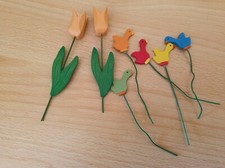 Holz Tulpen Enten Holzdeko Tischdeko  Deko Dekoration Basteln Echtholz